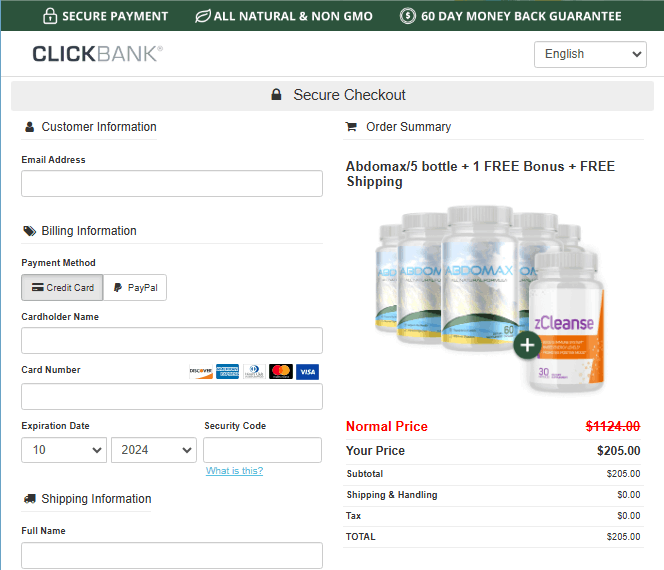 Abdomax - Secure Checkout 